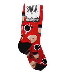 Sock It To Me Crew Women Boy Coffee Donuts Doughnuts Espresso Latte NWT NEW